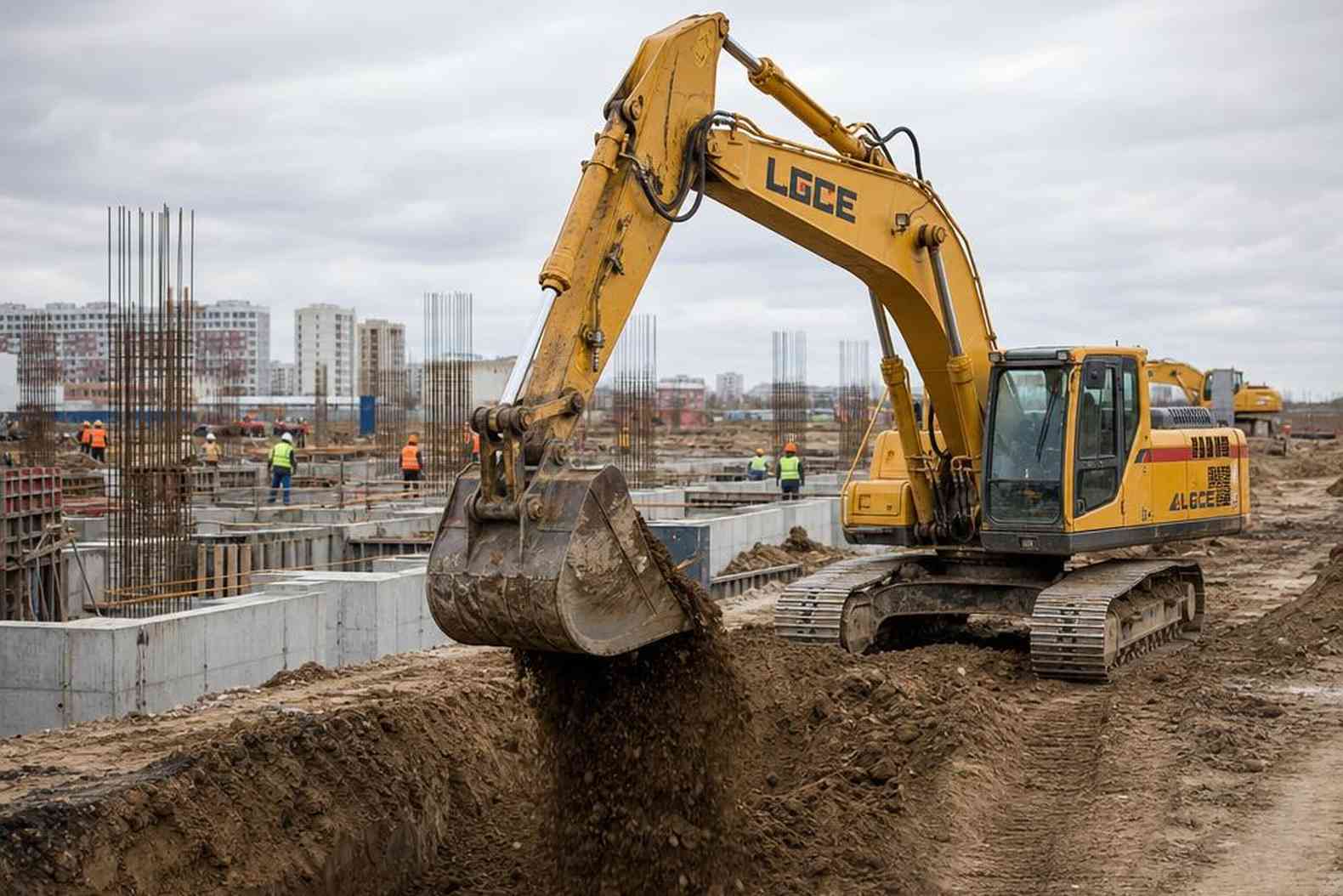 LGCE экскаватор вышел на рынок - модели и цены 2025