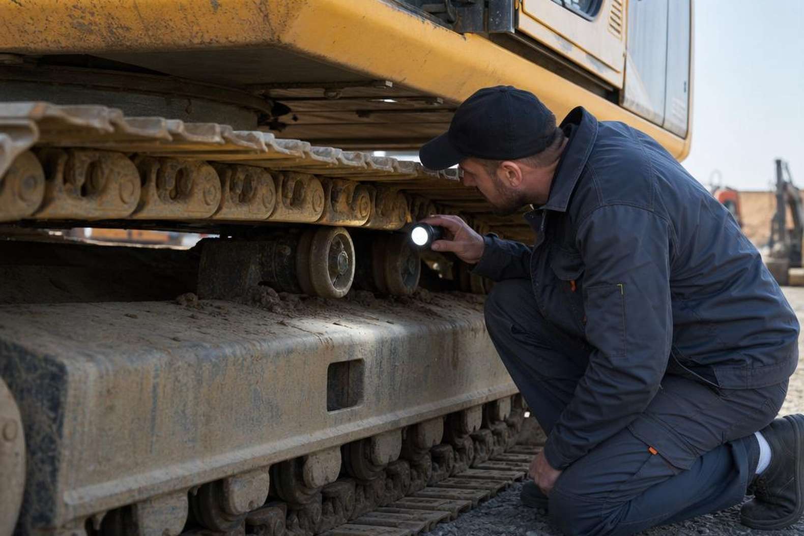 Осмотр гусеничного экскаватора Komatsu перед покупкой б/у