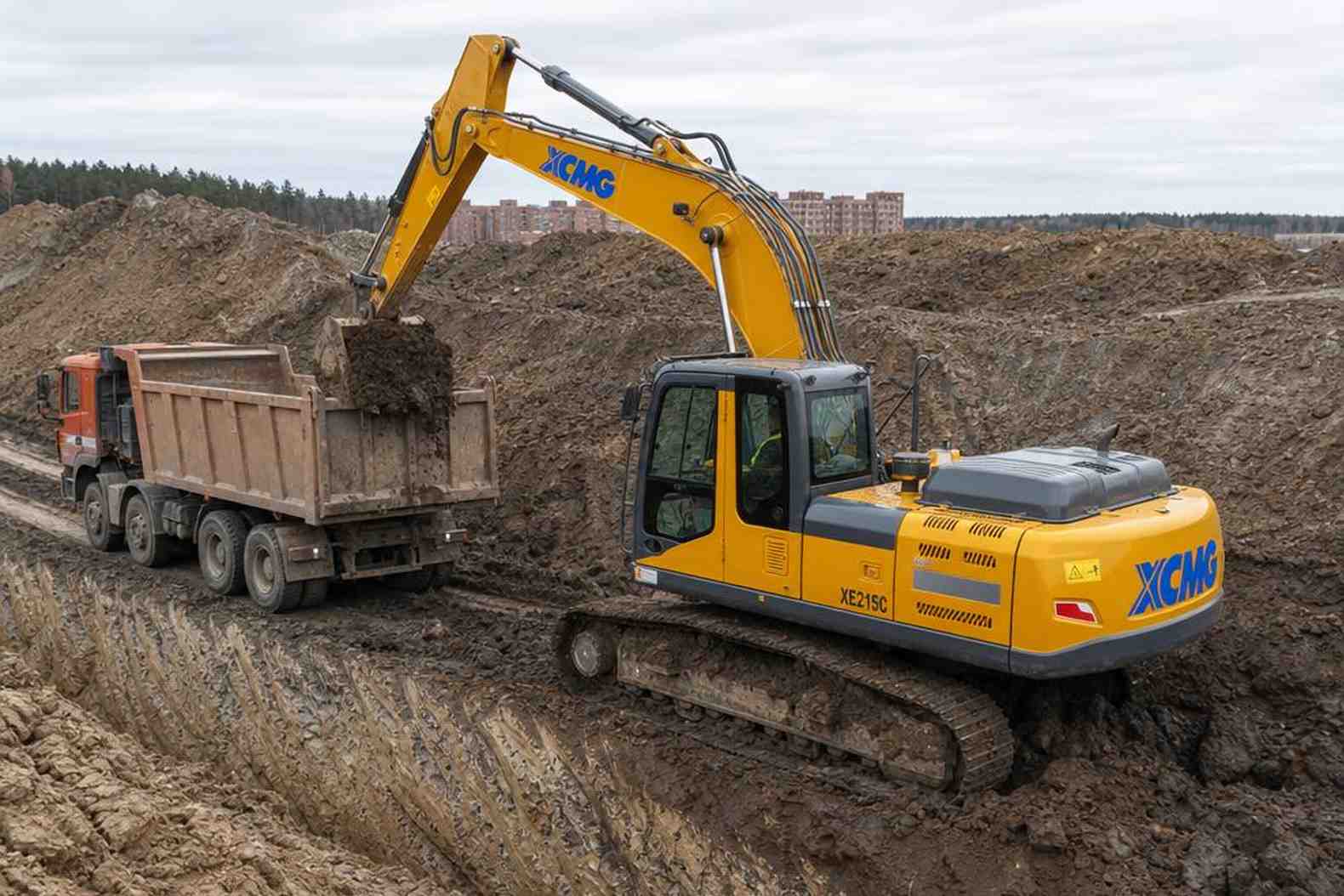 XCMG XE215C технические характеристики | экскаватор 21 т